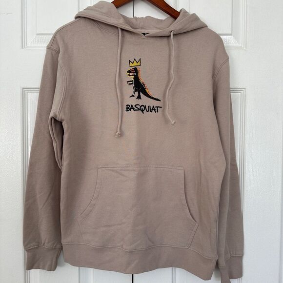 Basquiat Sweatshirt Tan Hoodie Unisex Size Small - Picture 1 of 9